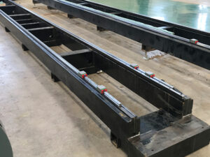 Bed frame made from cast iron